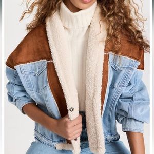 Blank nyc faux suede bonded jacket